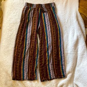 Wide leg boho hippie pants